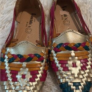 Mexican Women's leather Woven Flats